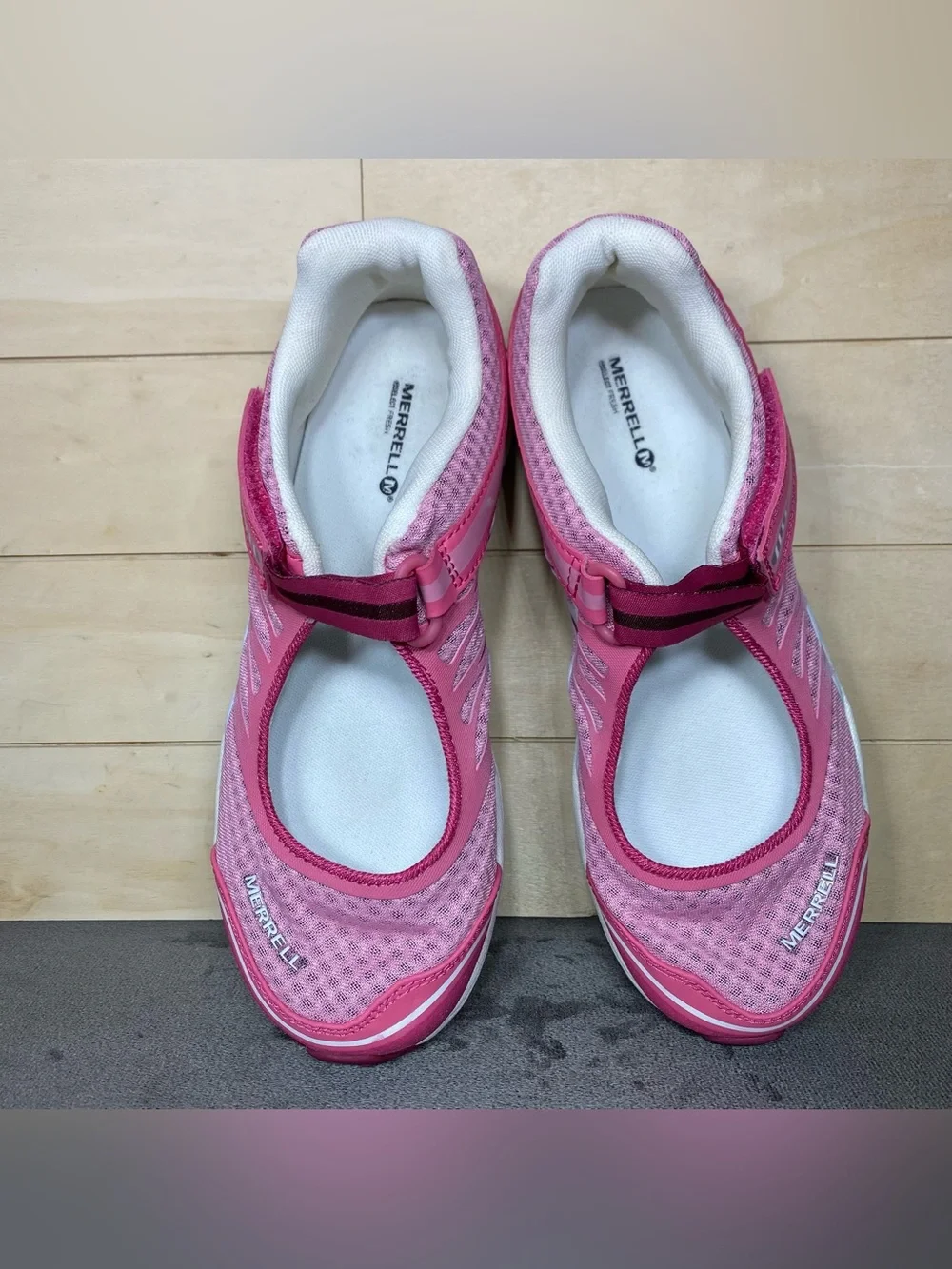 Merrell Honeysuckle Mary Janes Pink White Girl's Youth Size 4.5 Shoes